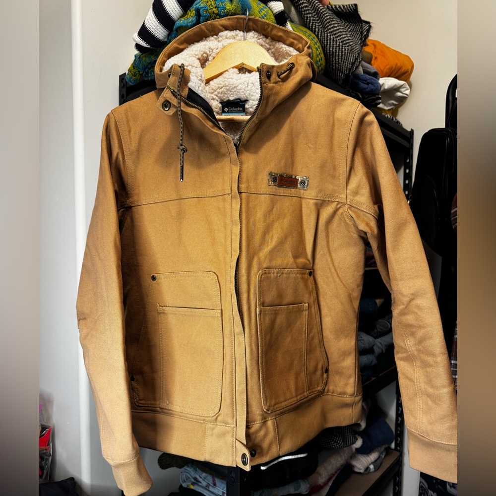 Columbia Tan Hooded Jacket